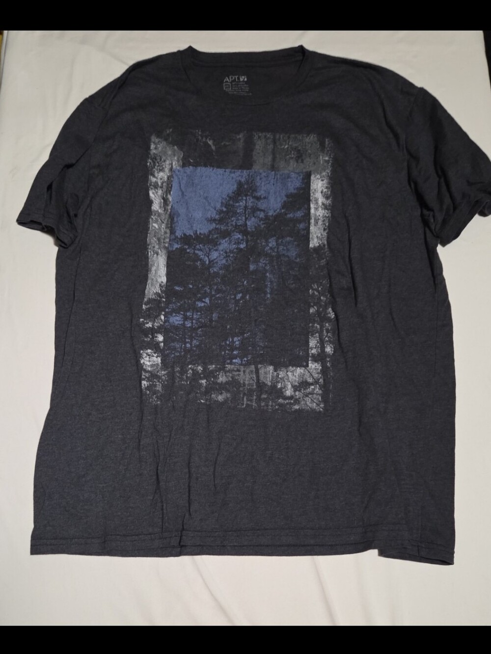 Apt 9 mens 2X grey woods forest short sleeve shirt #19